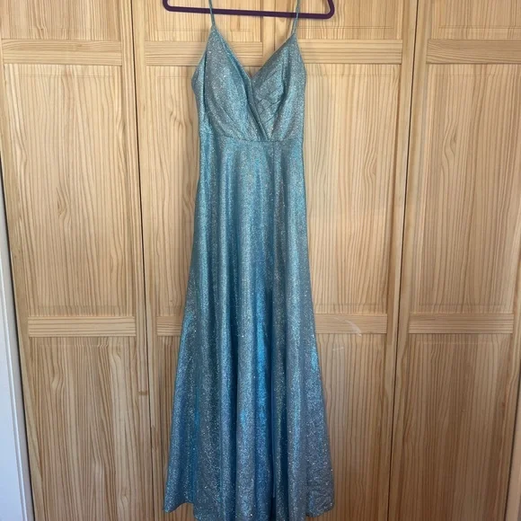 aqua blue short prom dresses Two Piece Off Shoulder Beaded Lace Short Blue Prom Dress Homecoming Dr –  abcprom